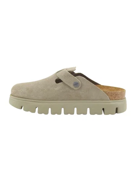 Klapki Birkenstock skórzane chunky beżowe