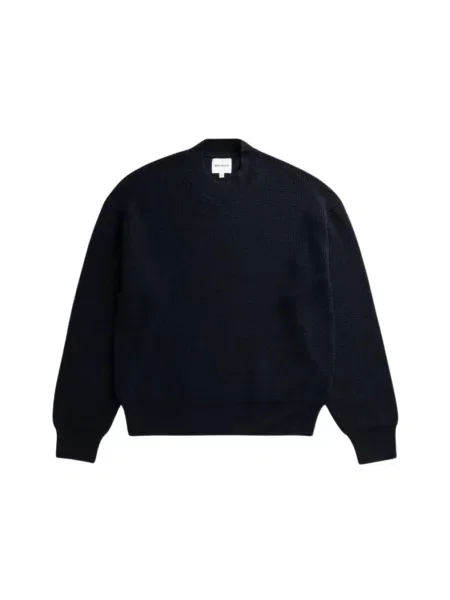 Sweter Norse Projects wełniany niebieski