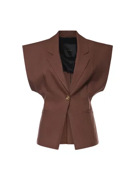 Kamizelka Pinko bez rękawów brązowa