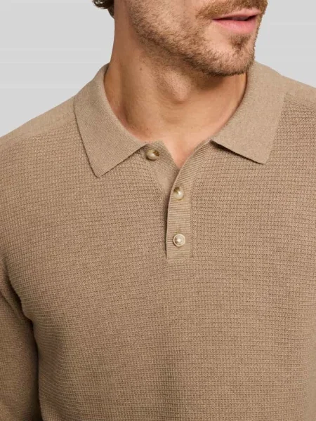 Sweter o kroju regular fit z kołnierzykiem polo Tom Tailor