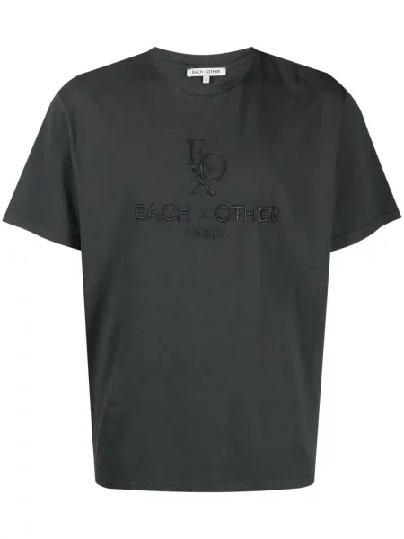 Tricou Each X Other cu broderie albastru