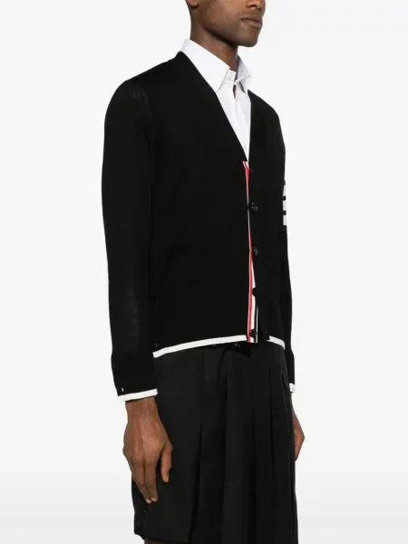 Vilnonis kardiganas Thom Browne juoda