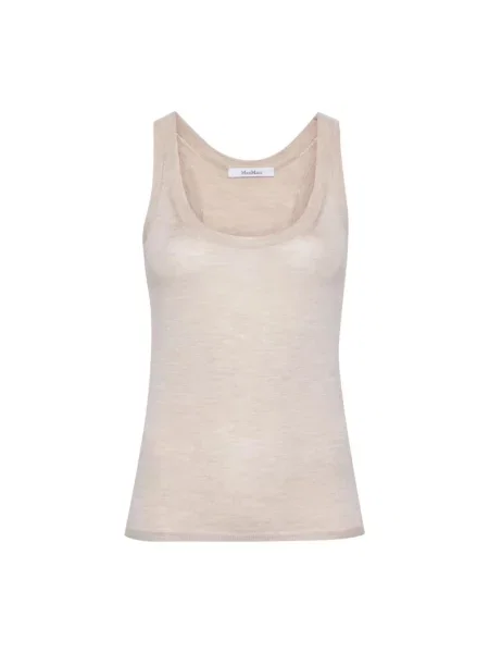 Top Max Mara z kaszmiru beżowy