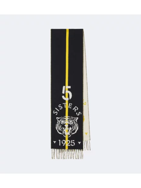 Reversibil fular Fendi de lână negru