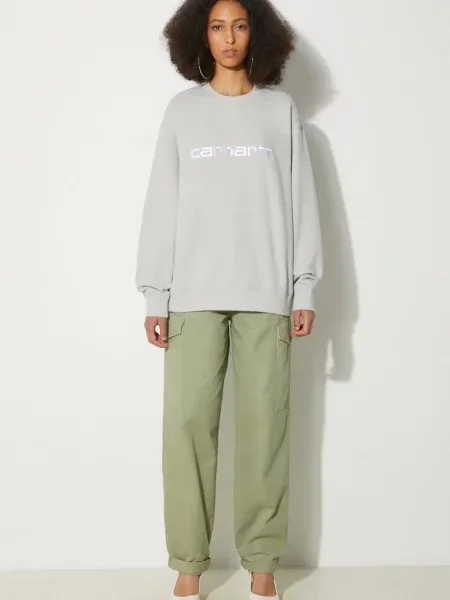Carhartt WIP pantaloni de Collins Pant fason cargo high waist verde
