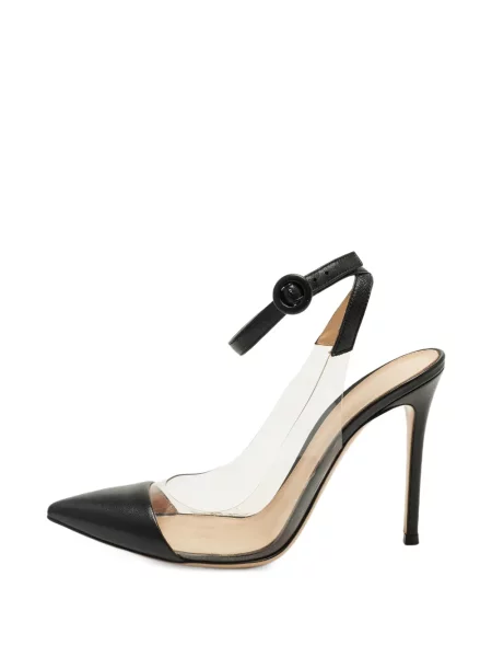 Pantofi cu toc Gianvito Rossi cu bretele negru