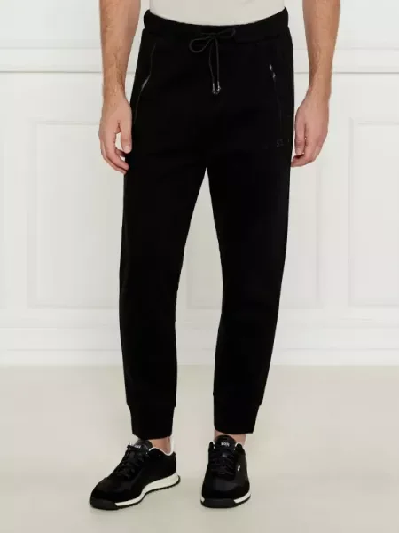 BOSS GREEN Pantaloni de trening Hadiko Mirror negru