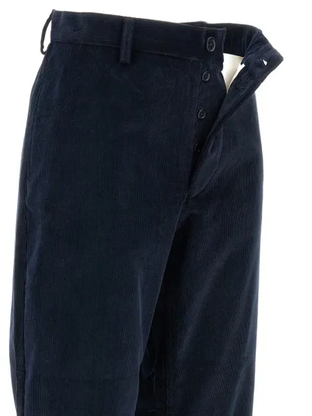 Pantaloni Sibel Saral de catifea cord albastru