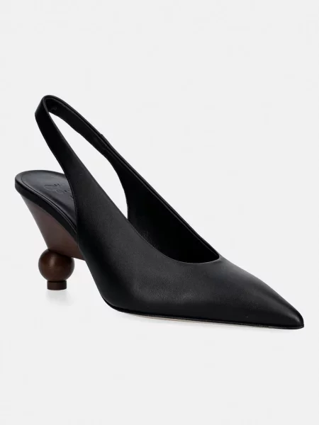 Pantofi cu toc Weekend Max Mara din piele negru