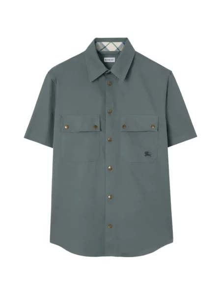 Cămașă Burberry cu imprimeu tropical verde