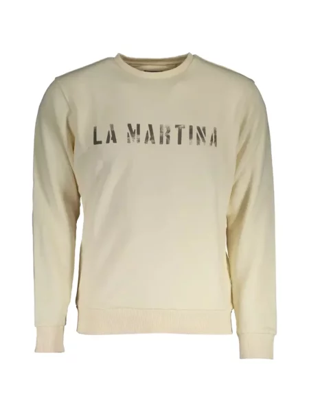 Pulover La Martina cu imagine cu decolteu rotund