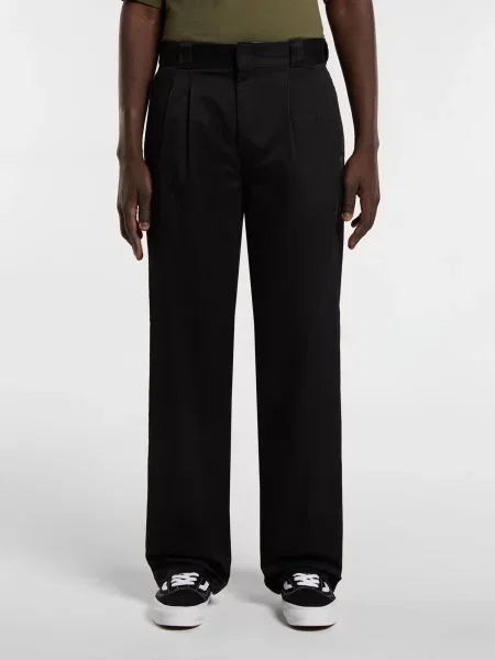 Плиссированные повседневные брюки Dickies черные