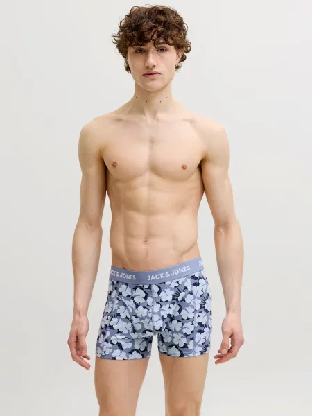 JACK & JONES Boxerky JACBEN námornícka / zelená / levanduľová modrá