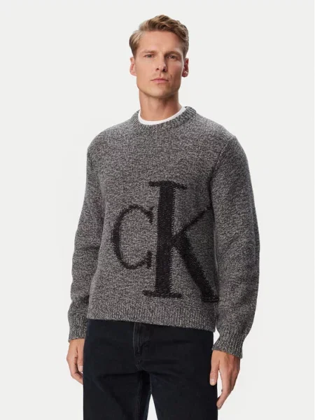 Calvin Klein Jeans Πουλόβερ γκρι
