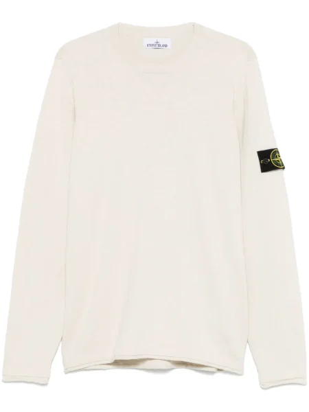 Pulover Stone Island cu strasuri alb