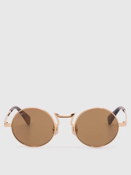 Золотисті сонцезахисні окуляри SAFIYE з логотипом Max Mara