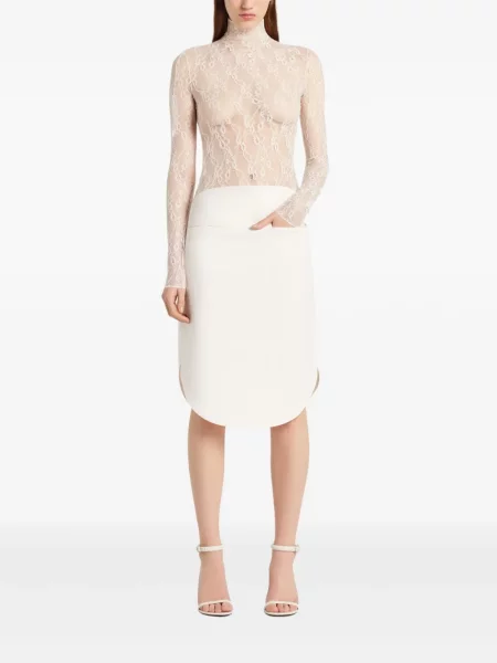 Fustă tip creion Courreges alb