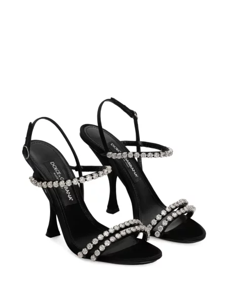 Сандали Dolce & Gabbana с кристали черно