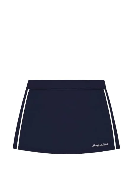 Fustă Sporty & Rich cu dungi cu imagine albastru