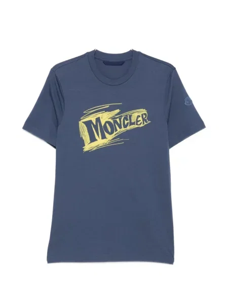 Tricou Moncler cu imagine albastru