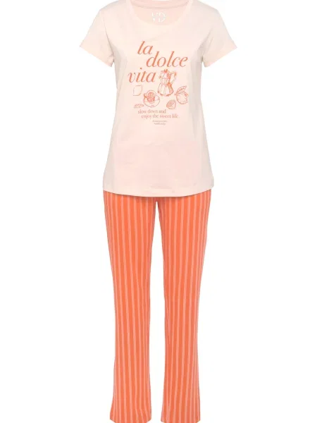 VIVANCE Pyžamo Dreams / meruňková oranžová