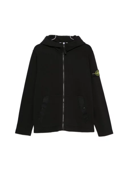 Bluza z kapturem Stone Island z kapturem z kamieniami czarna