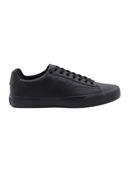 Niskie sneakersy z perforacją model AIDEN_TENN_GRLTP' Boss czarne