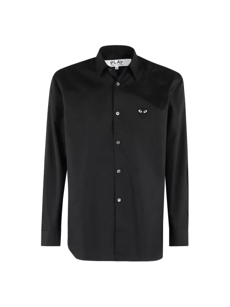 Koszula Comme Des Garcons Play w serca czarna