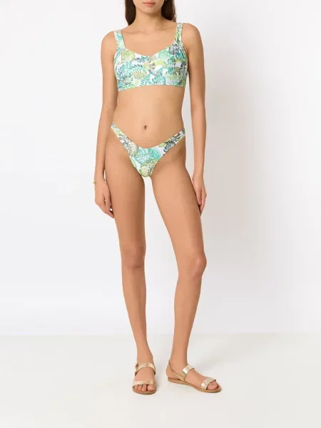 Raštuotas bikinis Amir Slama žalia