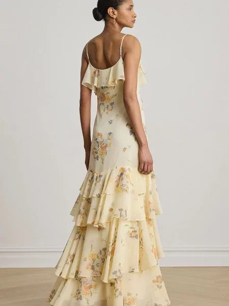 Lauren Ralph Lauren rochie evazată bej