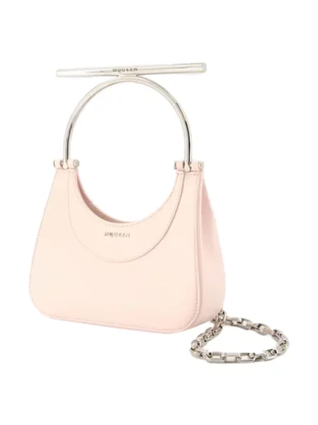 Torebka Alexander Mcqueen skórzana różowa