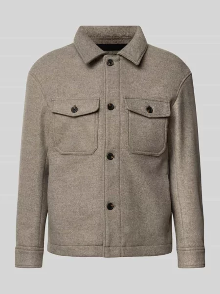 Kurtka koszulowa o kroju regular fit z dodatkiem wełny model ‘MITCH’ Selected Homme