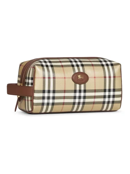 Torba Burberry w kratę płócienna beżowa
