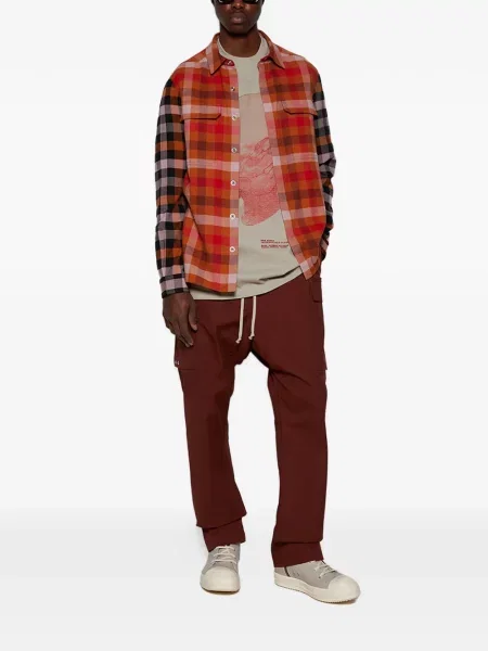 Pantaloni cargo Rick Owens roșu