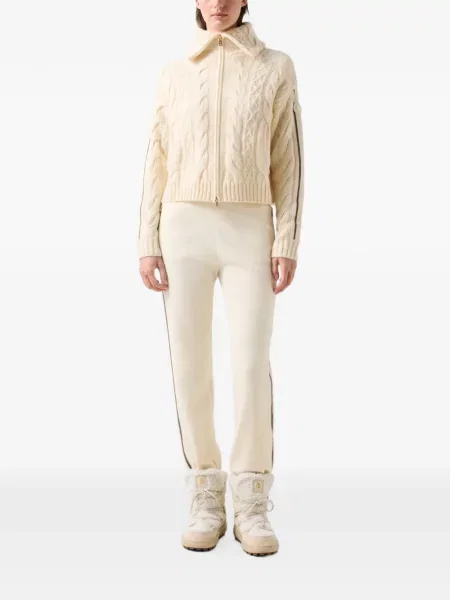 Cardigan Bogner cu dungi tricotate alb