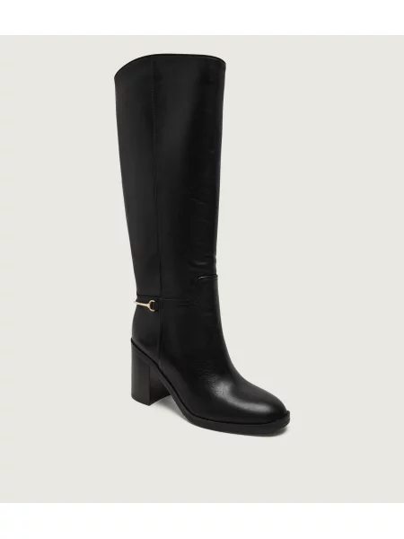 Guess De piele botine cu Grendi negru