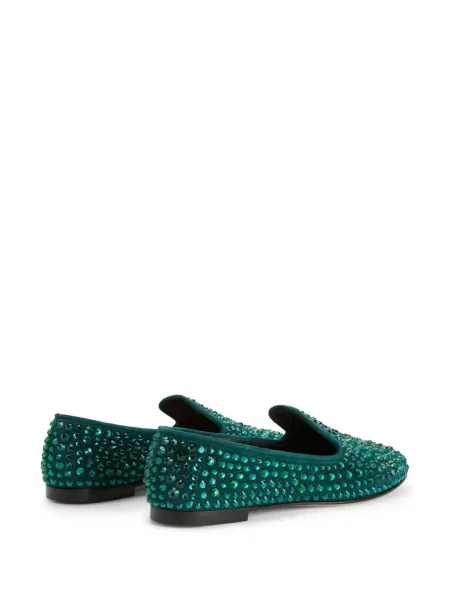 Pantofi loafer Giuseppe Zanotti de cristal verde