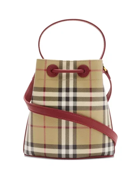 Geantă bucket Burberry în carouri