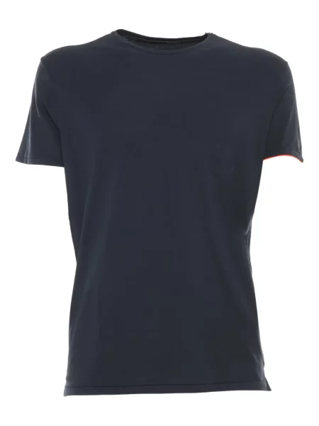 Tricou Rrd cu decolteu rotund scurt albastru