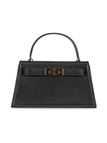 Mała mały torebka skórzana Tory Burch skórzana czarna