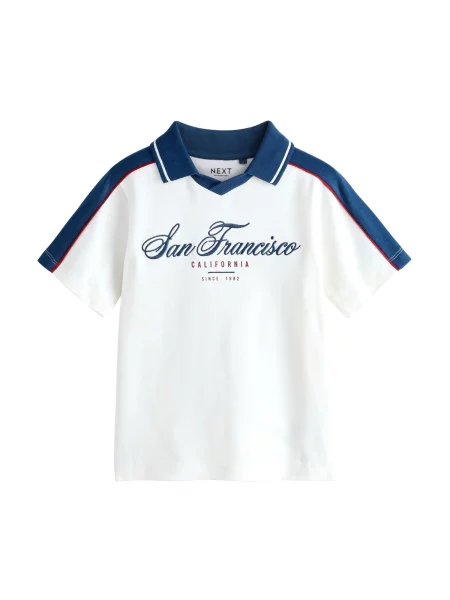 Next Tricou bleumarin / roșu alb