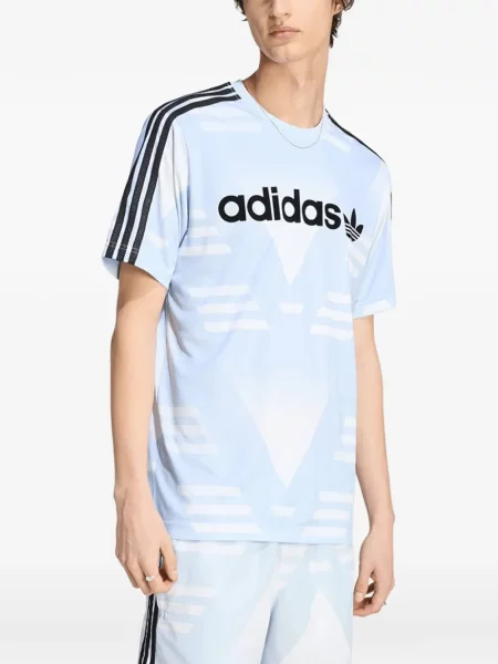 Tricou Adidas alergare cu șireturi din dantelă negru