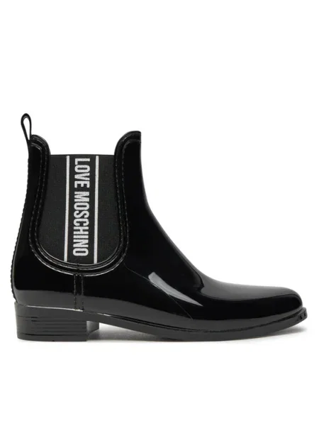 LOVE MOSCHINO Cizme de cauciuc negru