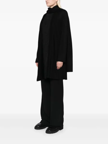 Gyapjú blúz Yohji Yamamoto fekete