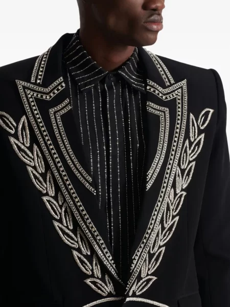 Geacă Balmain de cristal negru