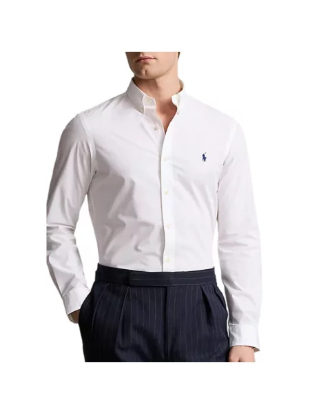 Koszula Ralph Lauren z długim rękawem ze stretchu biała