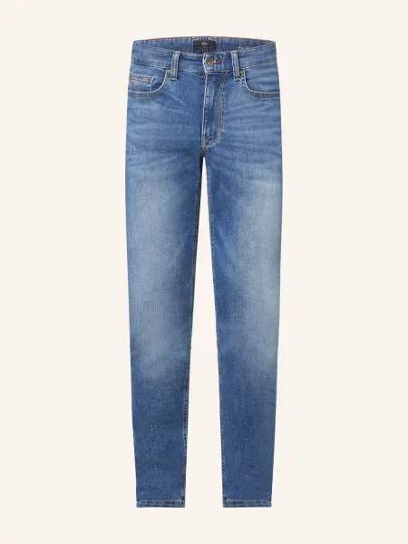 Fynch-Hatton Džíny Tapered Fit light blue modré