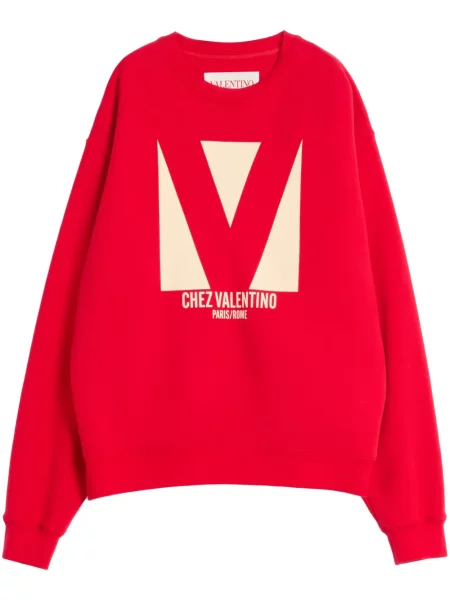 Svetr Valentino Garavani s potiskem červený