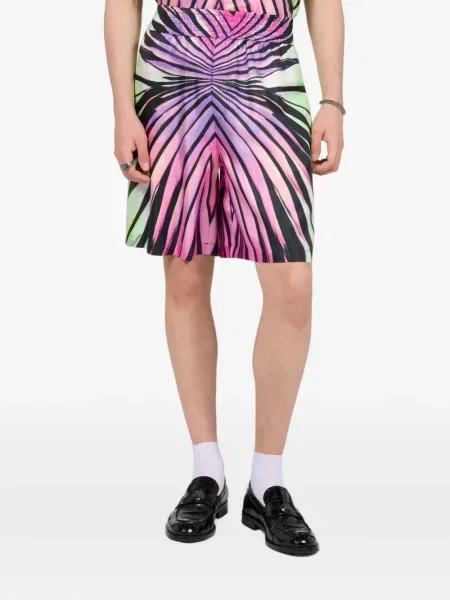 Pantaloni scurți Roberto Cavalli cu imagine negru