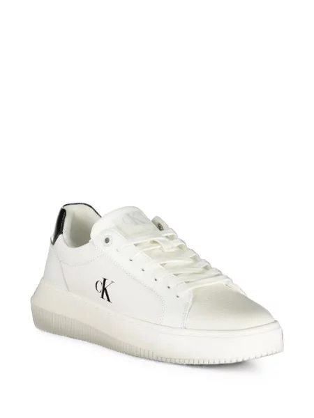 Sneakerși Calvin Klein cu platformă cu imagine alb